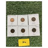 (6) INDIAN HEAD PENNY