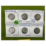 (6) EARLY BUFFALO NICKLES 1916-1937