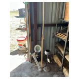 MAGNIFYING DESK LAMP, LAMP STAND, ASH TRAY