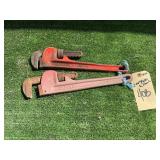 (2) 14" PIPE WRENCHES