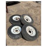 (4) 6 LUG TRAILER RIMS
