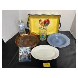 VINTAGE SERVING TRAY /  BOWLS / NOLAN RYAN GLASS