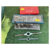 (2) TAP AND ROUND DIE SET, DRILL BITS