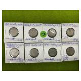 (8) EARLY DATE V NICKLES 1883-1907