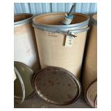 LARGE STORAGE BARREL W/ SMALL WIRE AND COAX CABLE