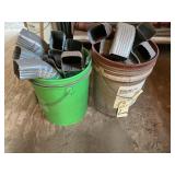 2 BUCKETS OF GUTTER FITTINGS