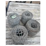 (4) ROLLS BARBED WIRE