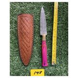 DAMASCUS STYLE DOUBLE EDGE DAGGER KNIFE