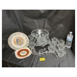 MOTHER MARY SERVING PLATE CRYSTAL BOWL 12 CUPS