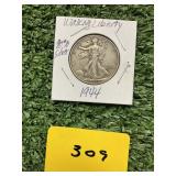 1944 90% WALKING LIBERTY HALF DOLLAR
