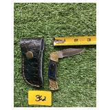 DAMASCUS STYLE POCKET KNIFE