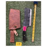 DAMASCUS STYLE BUTCHER KNIFE