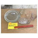 FIRE KING MEASURING CUP/MICROWAVE PLATTERS ETC