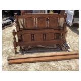 TURNED WOOD FULL SIZE BED FRAME HEAD & FOOT BOARD