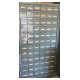 72 DRAWER METAL PARTS BIN  3 FT X 18 IN X  6 FT