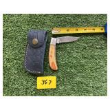 DAMASCUS STYLE POCKET KNIFE