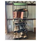 METAL SHELF WITH CONTENTS 36" X 24" X 87"