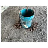 ASSORTED CHAINS IN A BUCKET