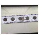 (5) V NICKELS RARE EARLY DATE SEE PIC