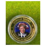 24KT GOLD PLATED DONALD TRUMP MEDAL