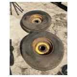 2 -4020 JOHN DEERE 10.00-16SL TIRES AND RIMS