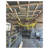 40ï¿½ EXTENDABLE LADDER, WOOD AND ANGLE IRON