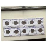 (10) EARLY JEFFERSON NICKELS SEE PIC
