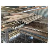 PIPE, WOOD, TIN & CONTENTS ABOVE CAGE IN BARN