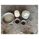 SLOP BUCKET, (2) SM GALVANIZED PAILS (2) WATERERS