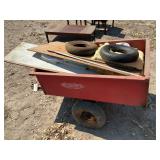 UTILITY TRAILER W/ CONTENTS 2 TUBES AND TIRES