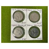 (4) 1995-2000 KENNEDY 50 CENTS
