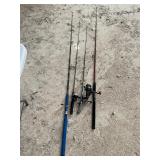RHINO & FENSWICK REELS W/ POLES