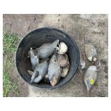 TUB FULL OF DUCK DECOYS