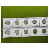 (10) 1939-1953 JEFFERSON NICKELS