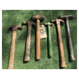 5 HAMMERS & 1 SLEDGE HAMMER