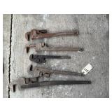 5 PIPE WRENCHES