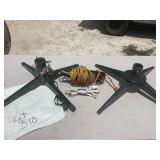2 CHRISTMAS TREE STANDS & DROP LIGHT