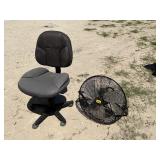 OFFICE CHAIR & HIGH VELOCITY FAN