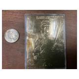 22K GOLD LEAF BASEBALL CARD LIMITED ED. BABE RUTH