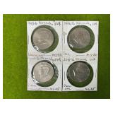 (4) UNC. 1995-2018 KENNEDY 50 CENTS