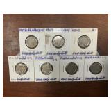 (7) EARLY DATE BUFFALO NICKEL 1916-1927D
