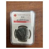 CANADA MAPLE LEAF MS-69 I OZ SILVER