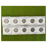 (10) JEFFERSON NICKELS 1939 and up