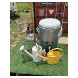 5  GAL. IGLOO COOLER / METAL PLANT STAND, WATERERS