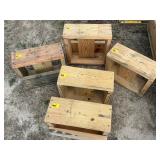 5- WOODEN BENCHES