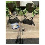 2- CHAIRS, TACKLE BOX & MORE