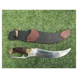 15ï¿½ CURVED KNIFE W/ SHEATH