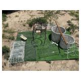 METAL PLANT STAND, STORAGE RACKS,  PLANT BASKETS