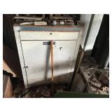 METAL CABINET AND  CONTENTS