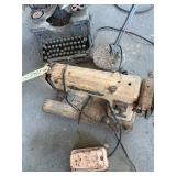 VINTAGE TYPEWRITER AND SEWING MACHINE AND MORE